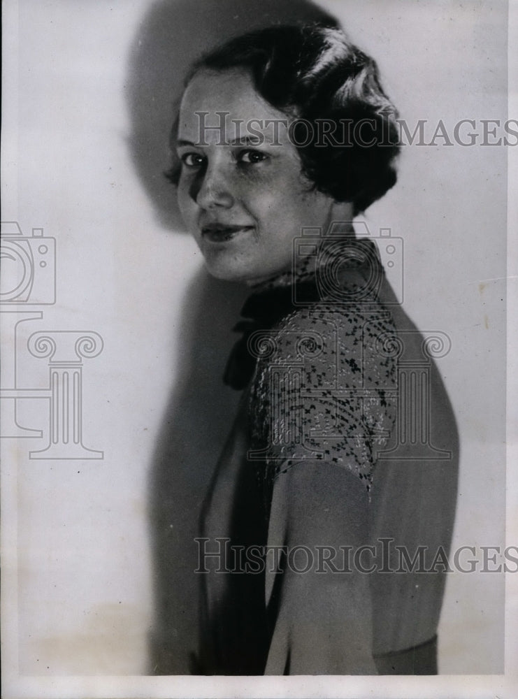 1935 Press Photo Ms Dorothy Peglar Found With Doctor Who Had Died - nef26498