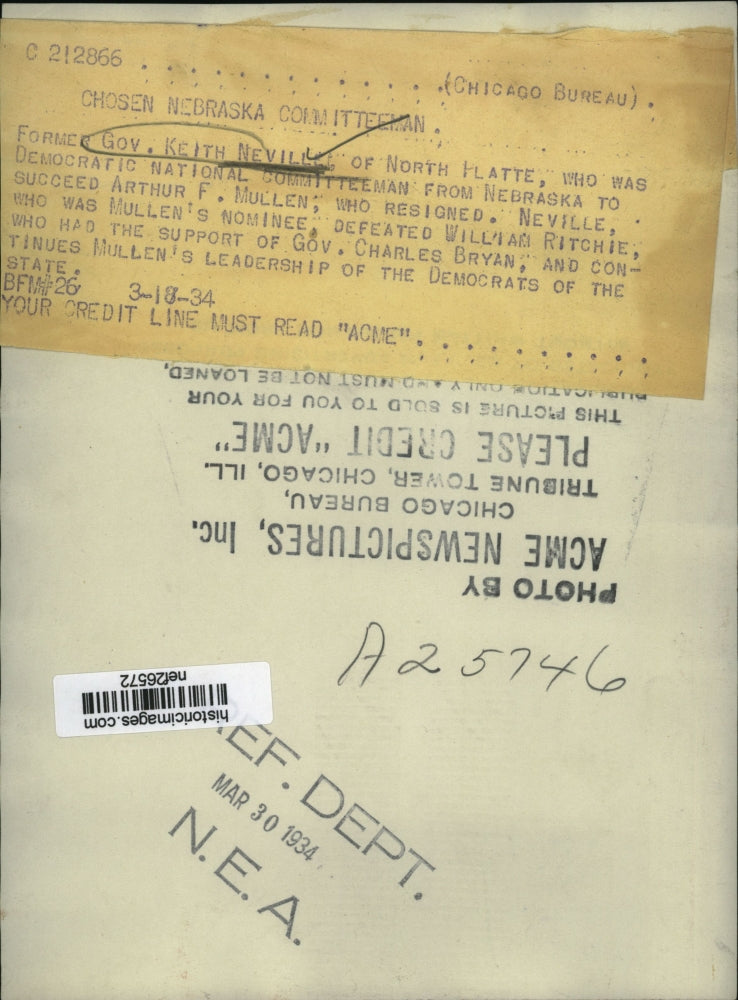 1934 Press Photo Keith Nevill - nef26572