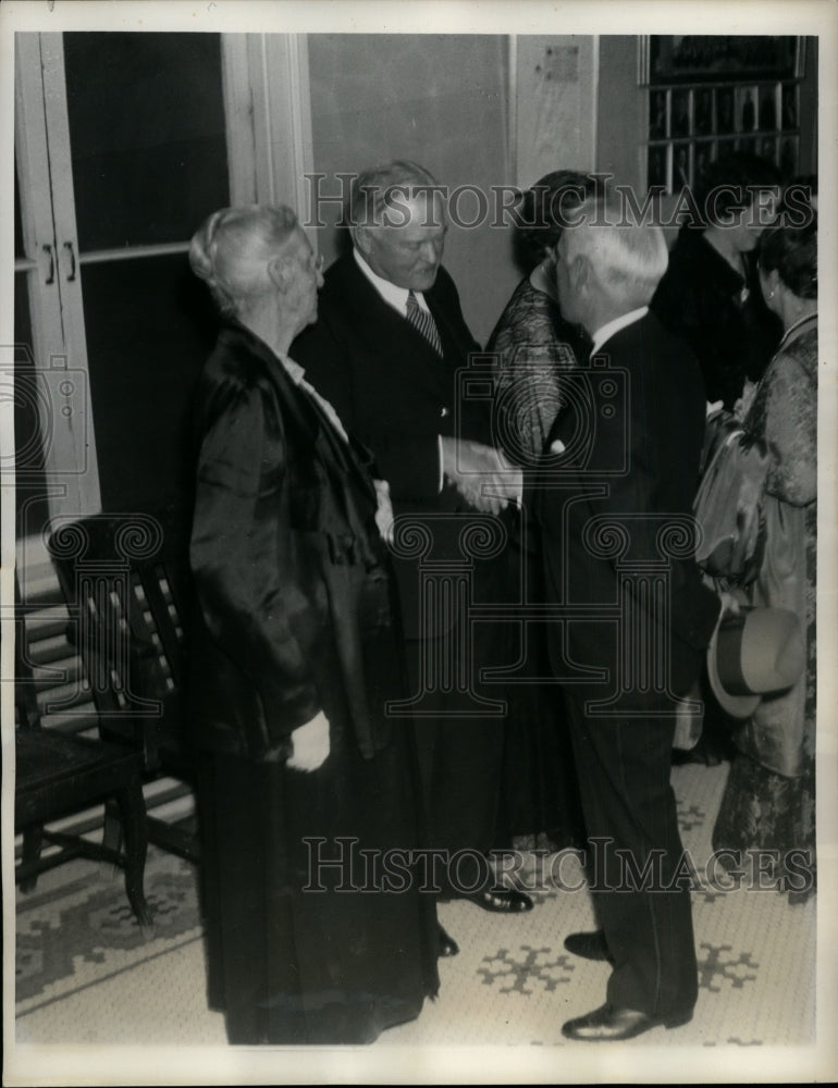 1936 Press Photo Herbert Hoover at Women of Pennsylvania Meeting, Philadelphia