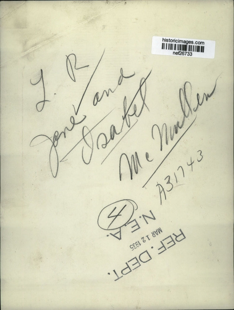 1935 Press Photo Jane & Isabel McMullen - nef26733