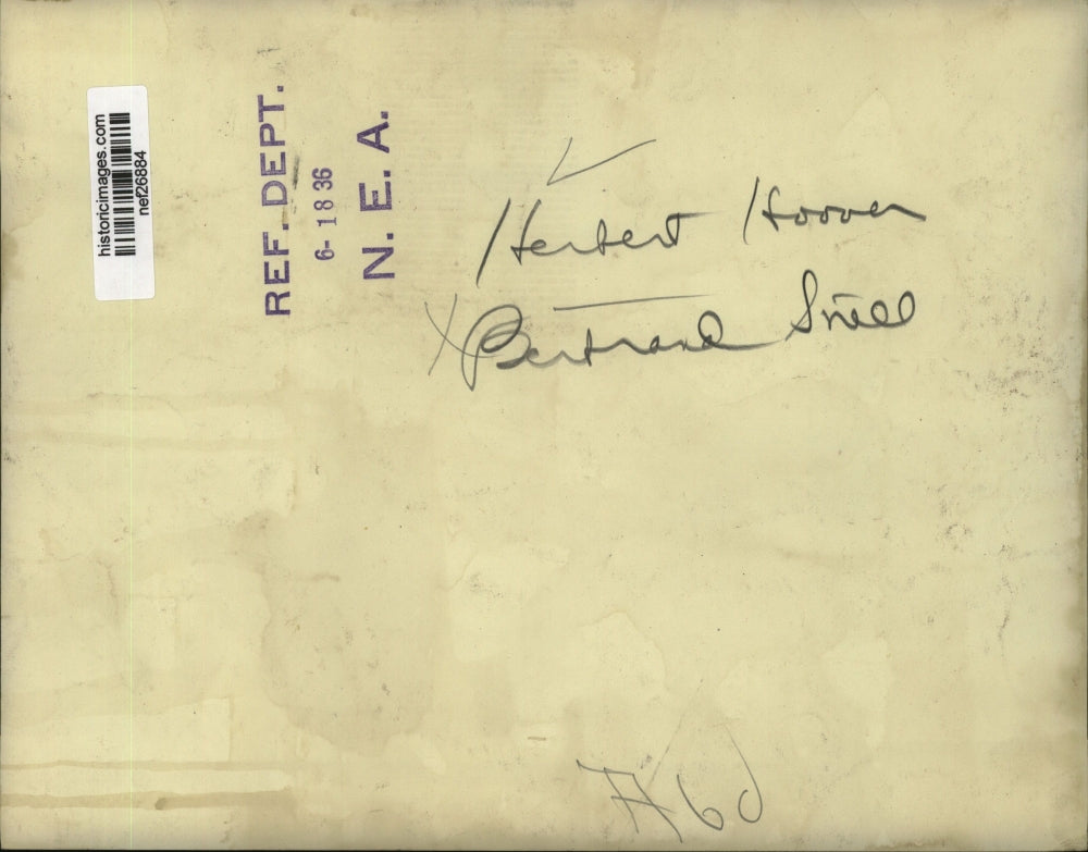 1936 Press Photo Pres.Herbert Hoover and Bernard Snell - nef26884