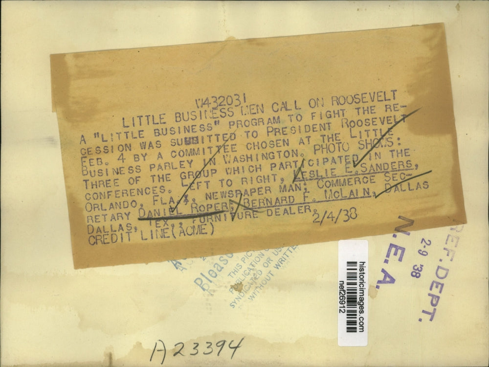 1938 Press Photo members of the Little Business Parley in Washington.