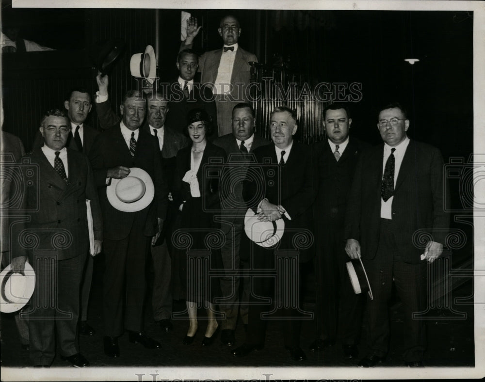 1932 Press Group of Tammany Delegates Arrive to Attend Democratic Convention