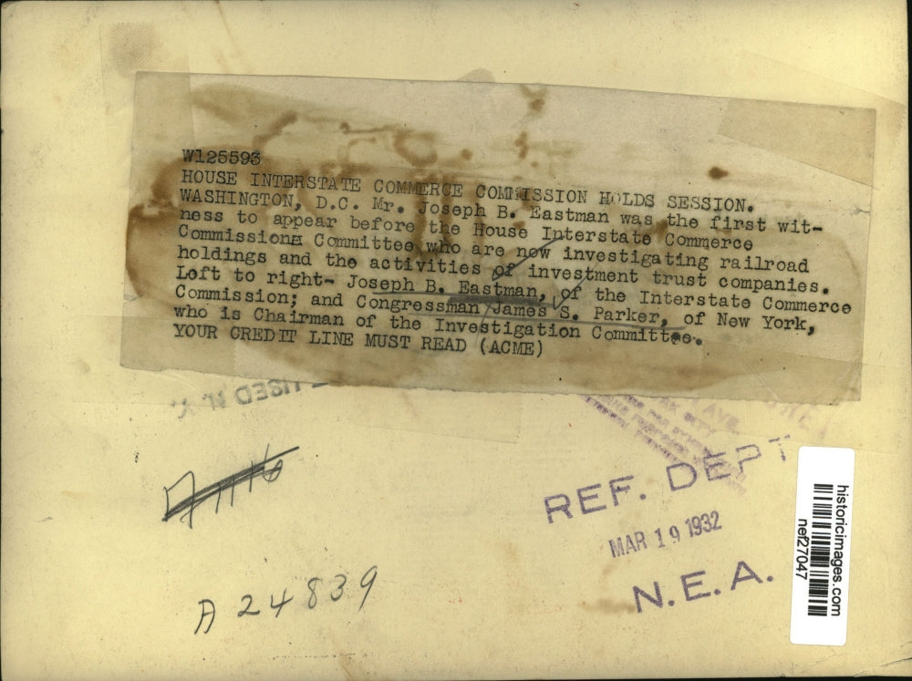 1932 Press Photo House Interstate Commerce Commission Holds Session - nef27047