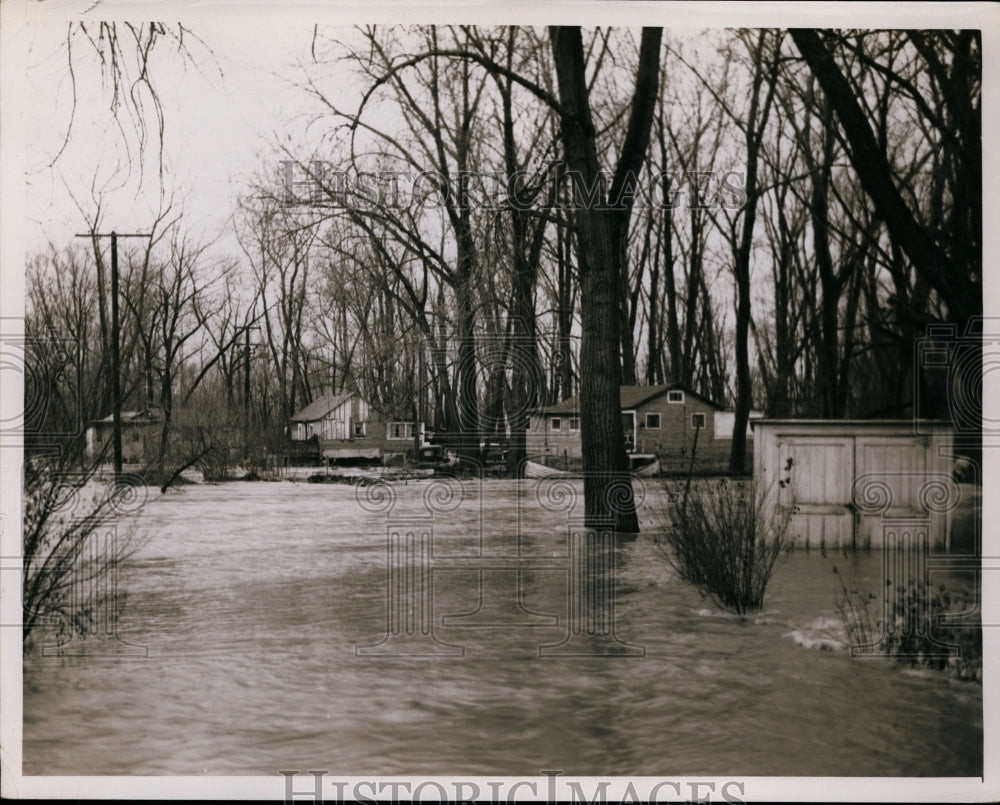 1955 Press Photo Eastlake Flood - nef27146