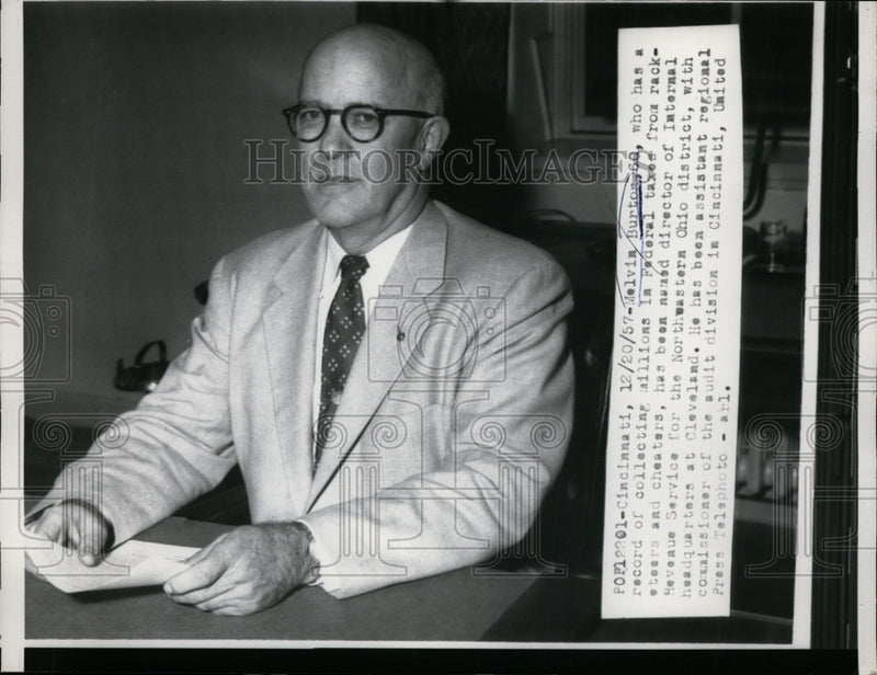 Load image into Gallery viewer, 1957 Press Photo Melvin Burton named Director of Internal Service Revenue
