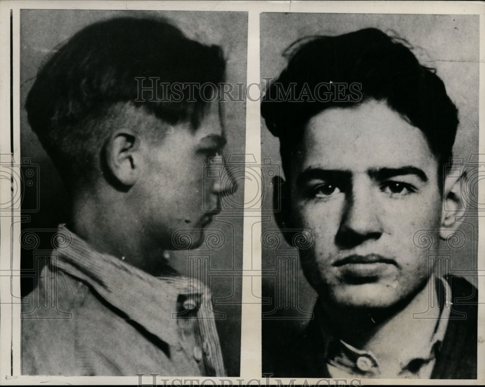 1938 Press Photo Maynard Lang, William Durst Wanted for Washington Kidnappings