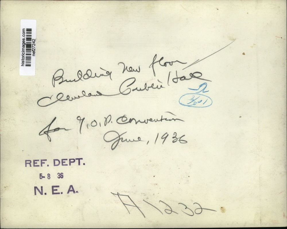 1936 Press Photo Cleveland Public Hall Remodeled for Republican Convention