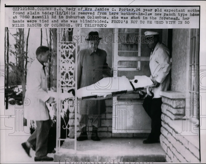 Load image into Gallery viewer, 1958 Press Photo Body of expecting mother Janice O. Porter of Suburban Columbus
