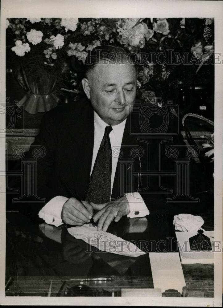 1938 Press Photo William P.Lawson, Police Commissioner named in mail charges