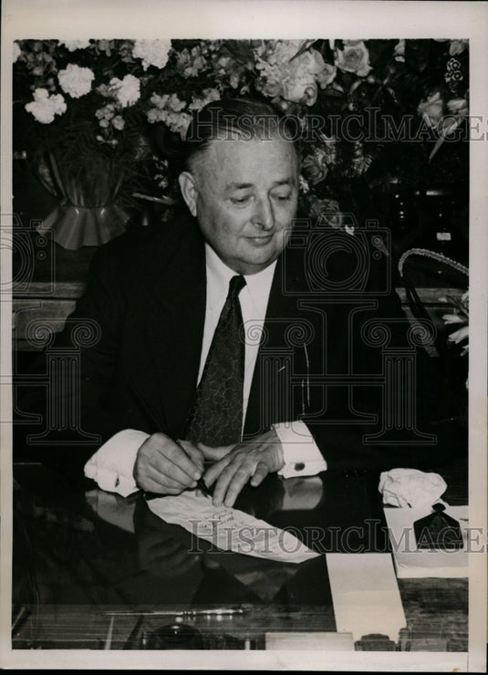 1938 Press Photo William P.Lawson, Police Commissioner named in mail charges