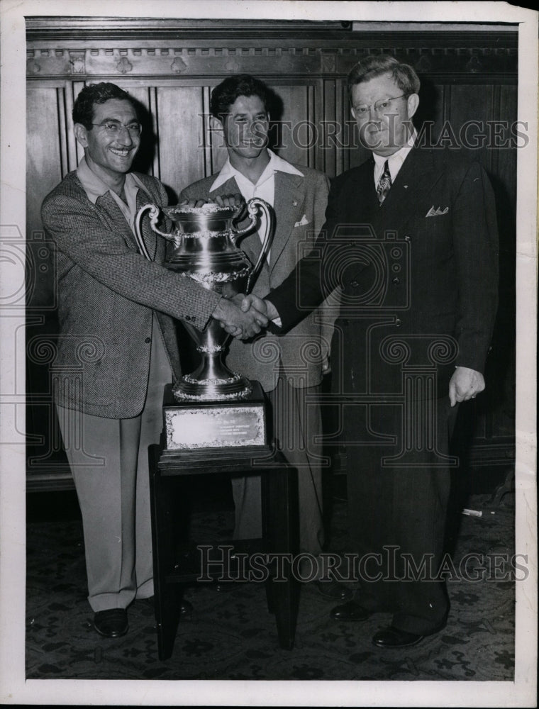 1946 Press Photo Morris Portugal and Herb Friedrich won All western Bridge Pair- Historic Images