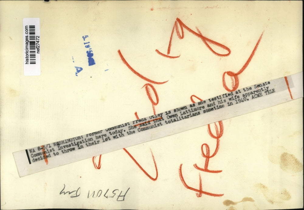 1940 Press Photo Fred Utley testified at the Senate Communist Investigation