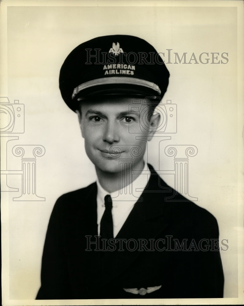 1938 Press Photo American Airliner First Pilot Harold E Fielseier of Indiana