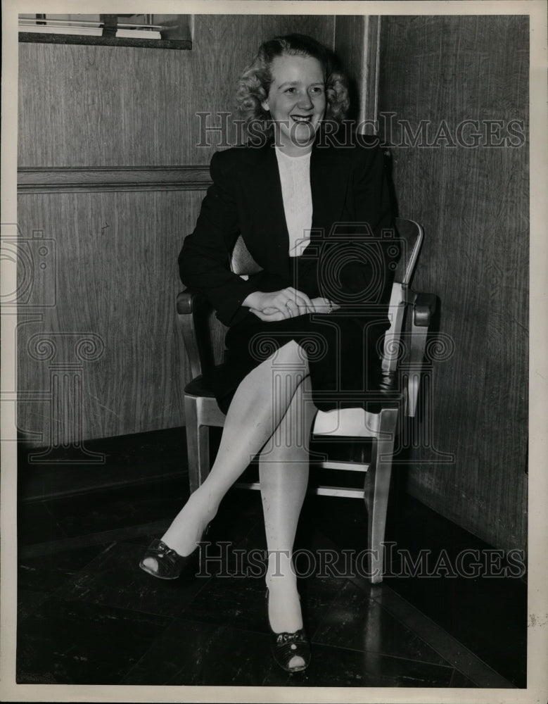 1947 Press Photo Mrs Leah Romback on April 30 1947 - nef27497