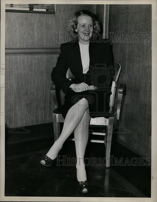 1947 Press Photo Mrs Leah Romback on April 30 1947 - nef27497