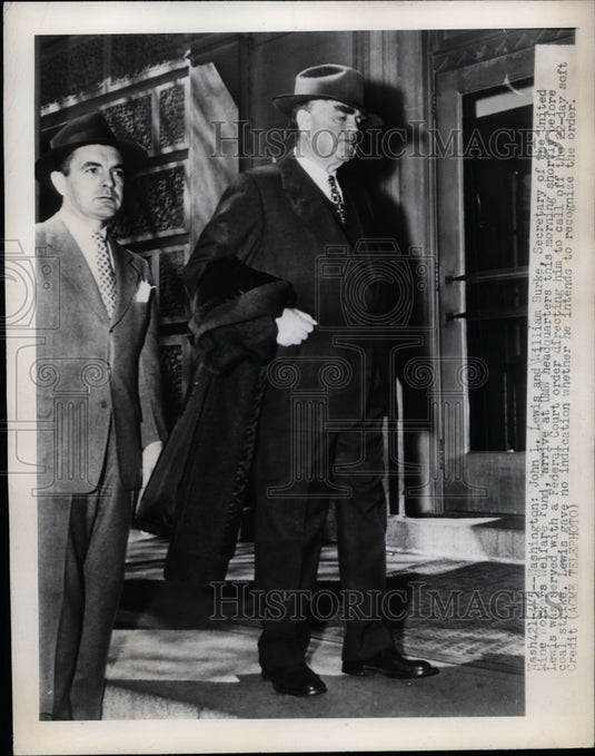 1948 Press Photo United Mine Workers President John L Lewis in Washington