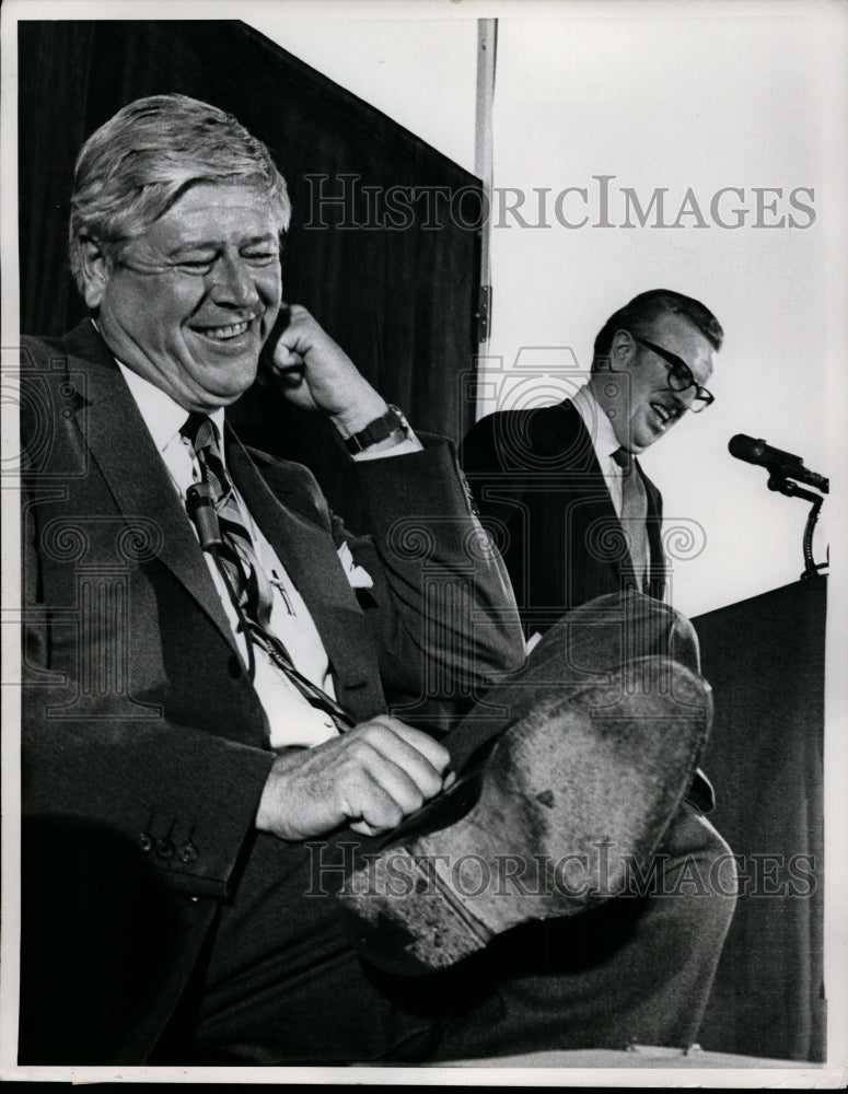 1940 Press Photo Rogers C.B. Morton, Lawrence O'Brien at US Chamber of Commerce