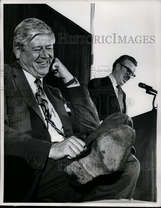 1940 Press Photo Rogers C.B. Morton, Lawrence O'Brien at US Chamber of Commerce