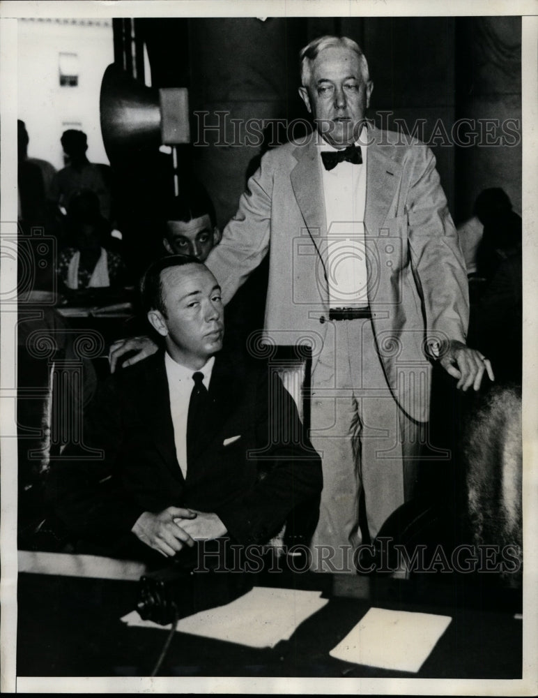 Load image into Gallery viewer, 1933 Press Photo Thomas S. Lamont, John W. Davis at Senate Morgan Hearing
