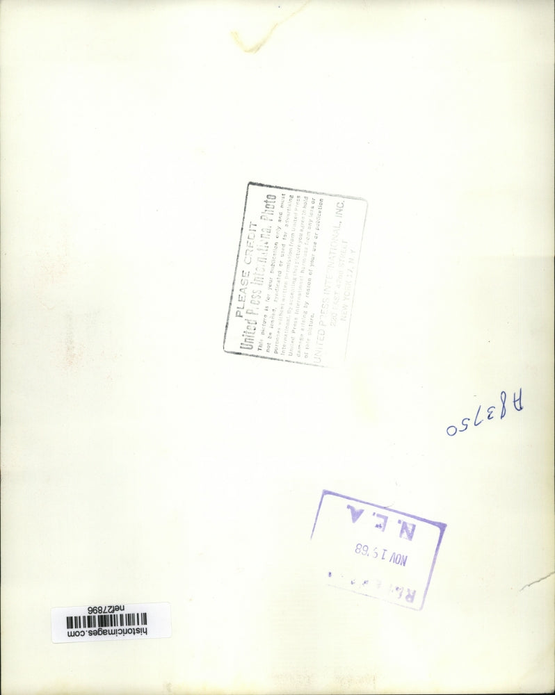 1968 Press Photo Richard Nixon, C.G. "Bebe" Rebonzo at Orange Bowl, Miami