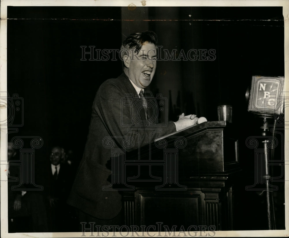 1935 Press Photo Henry A Wallace Addressing 3,000 Farmers of the South and West
