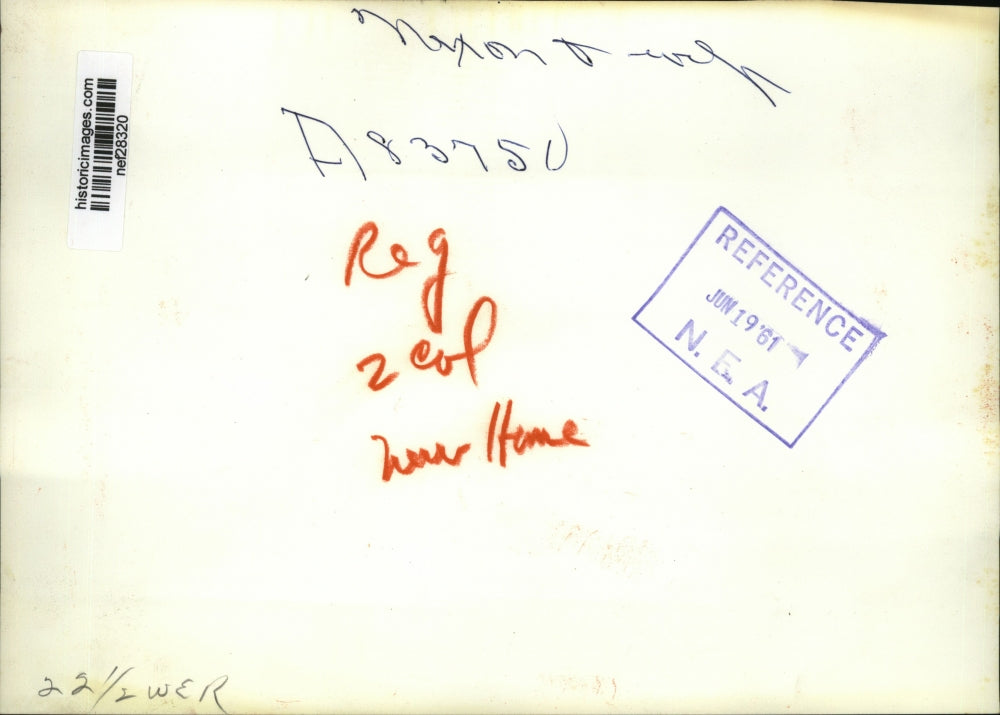 1961 Press Photo Pat and Richard Nixon Candid Portrait - nef28320