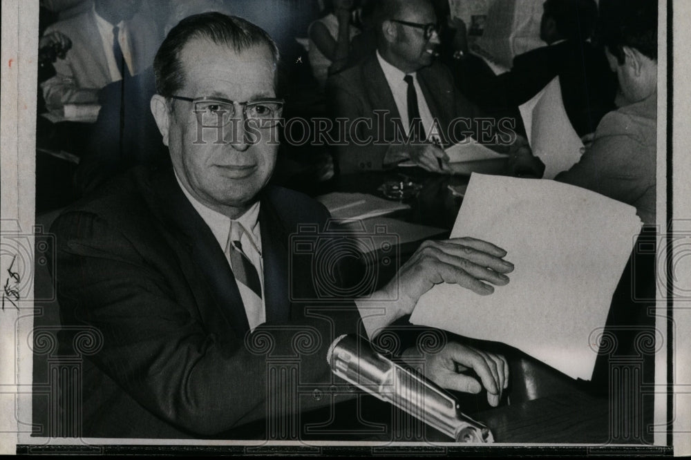 1969 Press Photo Judge Clement Haynsworth on the witness stand - nef28452