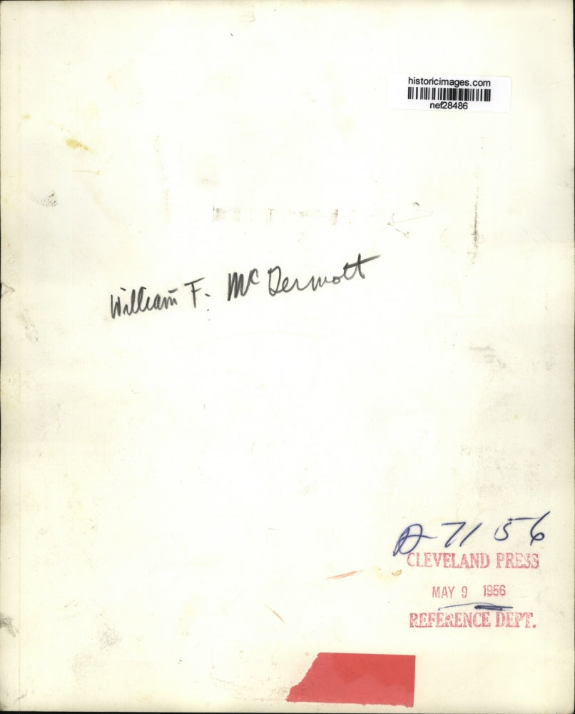 1956 Press Photo William F. McDermott - nef28486