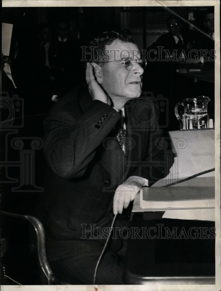 1941 Press Photo Sidney Hillman at House Military Affairs committee Hearing