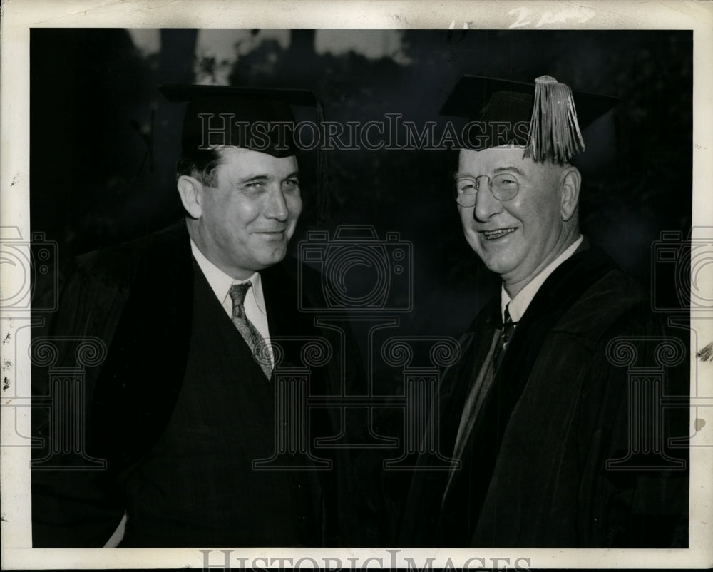 1941 Press Photo Wendell Willies & Secy of Navy Frank Know at Dartmouth College