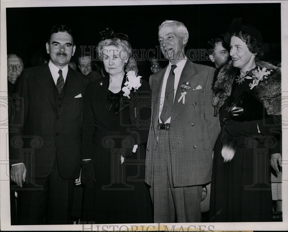 1944 Press Photo Mr and Mrs Thomas Dewey in Oklahoma City for Campaign Tour