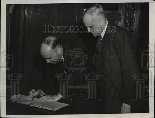 1940 Press Photo Senator Elect Mayor Harold Burton & Sen Ralph Brewster