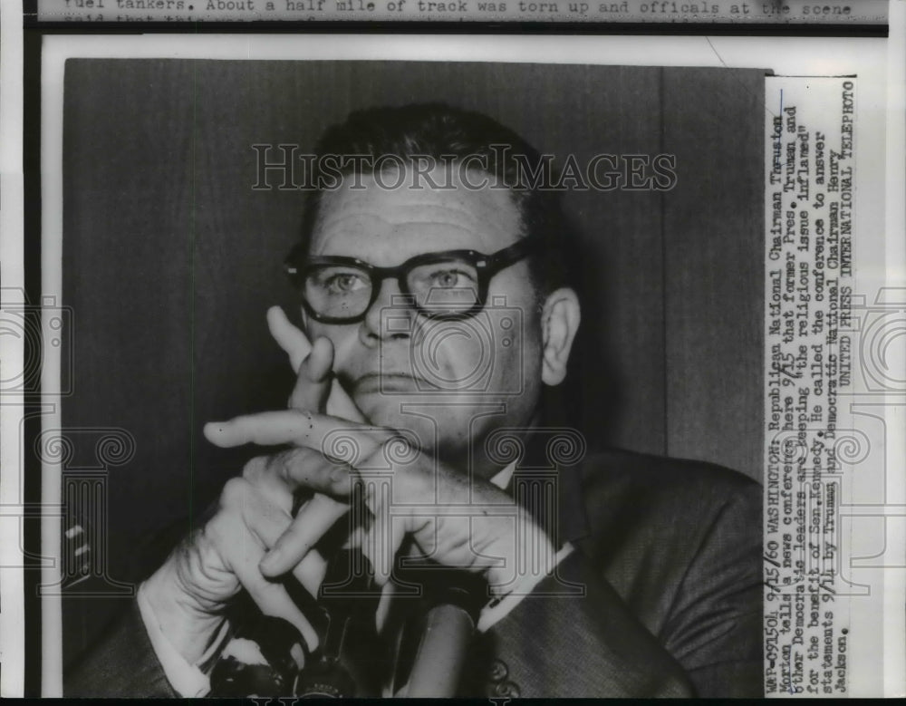 1940 Press Photo Republican National Chariman Thruston Morton at News Conference