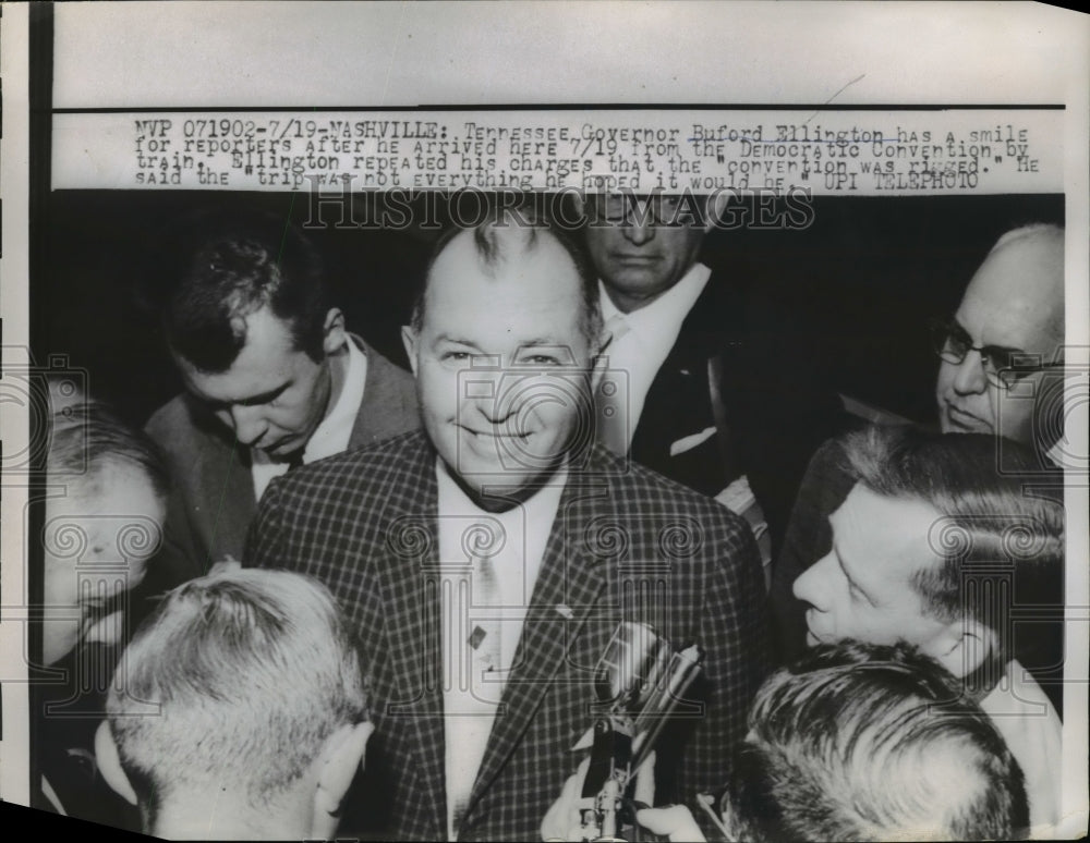 1960 Press Photo Governor of Tennessee Buford Ellington at Democratic Convention