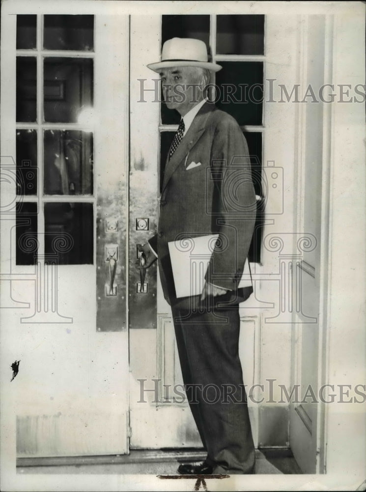 1937 Press Photo Cordell Hull Sec. of State called at the White House, Wash.