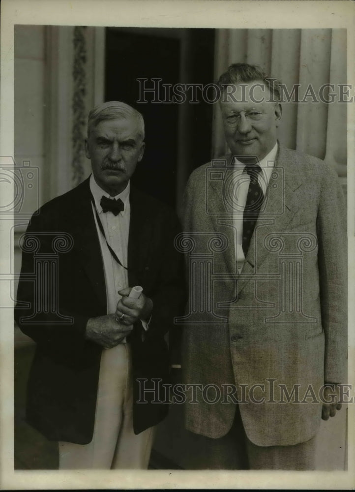 Load image into Gallery viewer, 1930 Press Photo Sen. Thomas J.Walsh of Montana and Sen.James E.Watson Indiana
