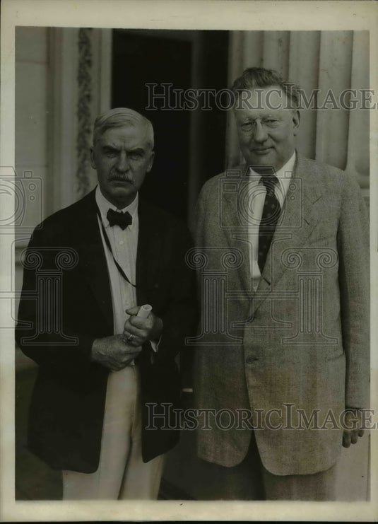 1930 Press Photo Sen. Thomas J.Walsh of Montana and Sen.James E.Watson Indiana