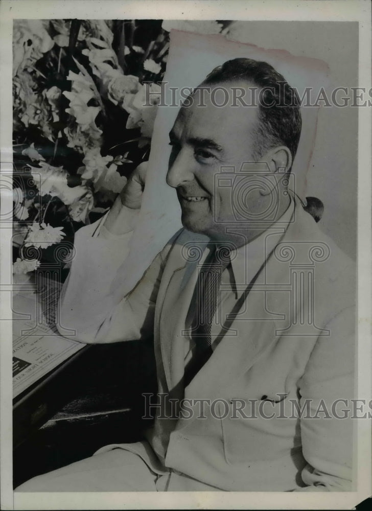 1936 Press Photo Samuel Wilder King Introduces Bill Adding Star on Flag- Hawaii