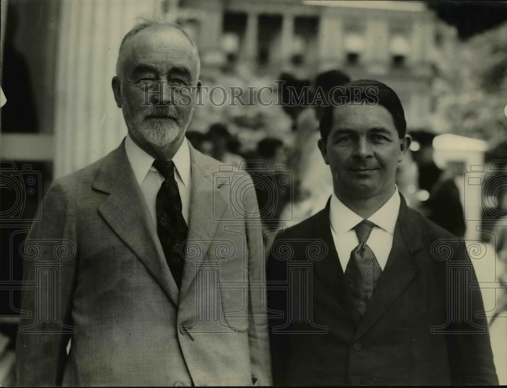 1924 Press Photo Reverend E. Rhonnda Williams, Dr Ernest James Visit White House