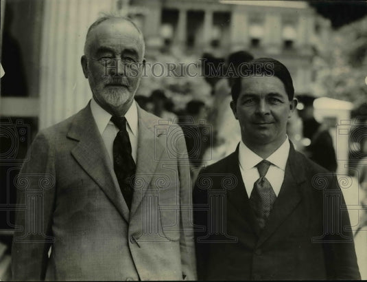 1924 Press Photo Reverend E. Rhonnda Williams, Dr Ernest James Visit White House