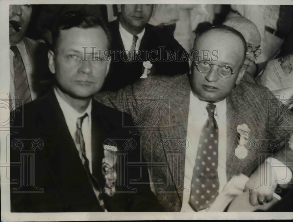 1932 Press Photo William F. McNair, John K. James at Democratic Convention