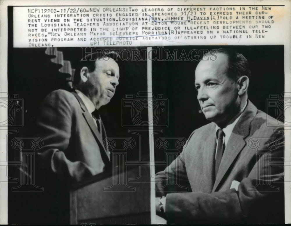 1960 Press Photo Leaders of Different Factions In New Orleans Integration Crisis