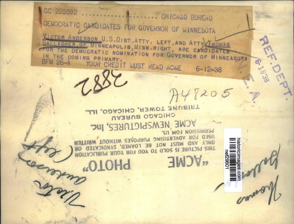 1968 Press Photo Victor Anderson, Thomas Gallagher - nef29601