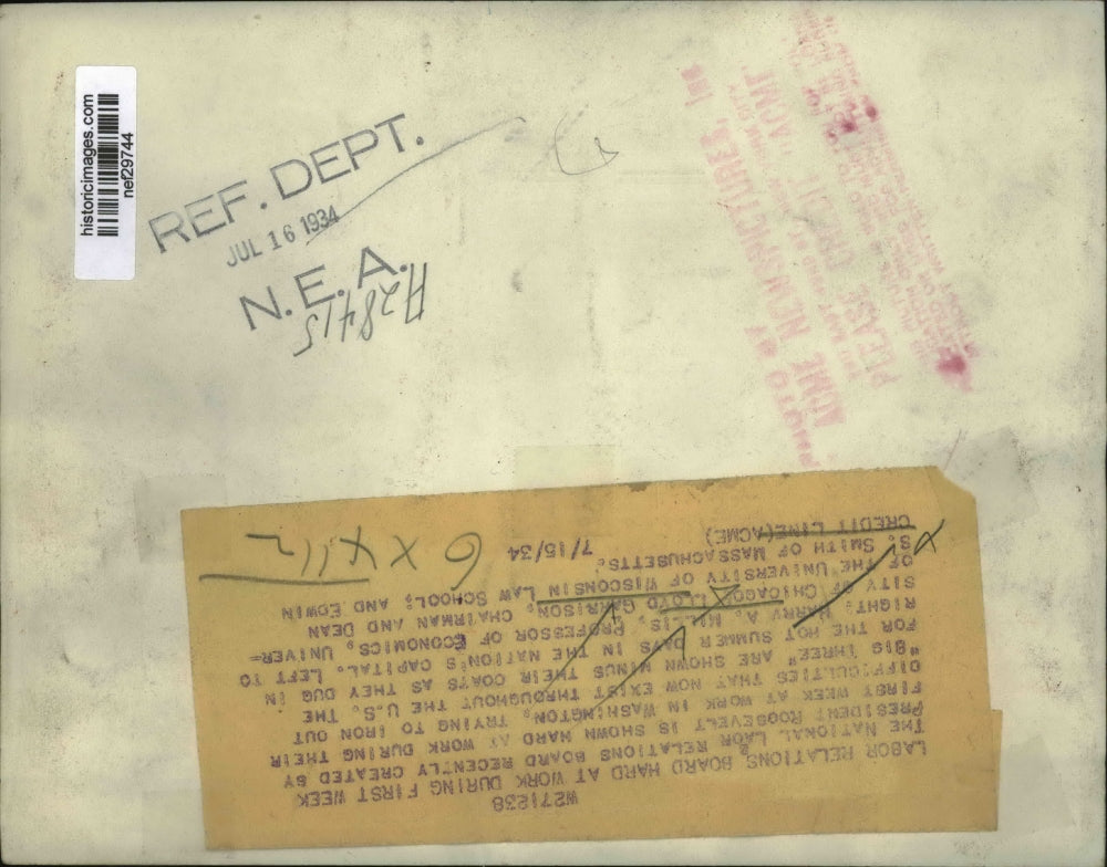 1934 Press Photo National Labor Relations Board During First Week in Washington