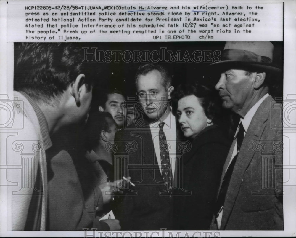 1958 Press Photo Luis H.Alvarez defeated Natl.Action Party for Pres. in Mexico