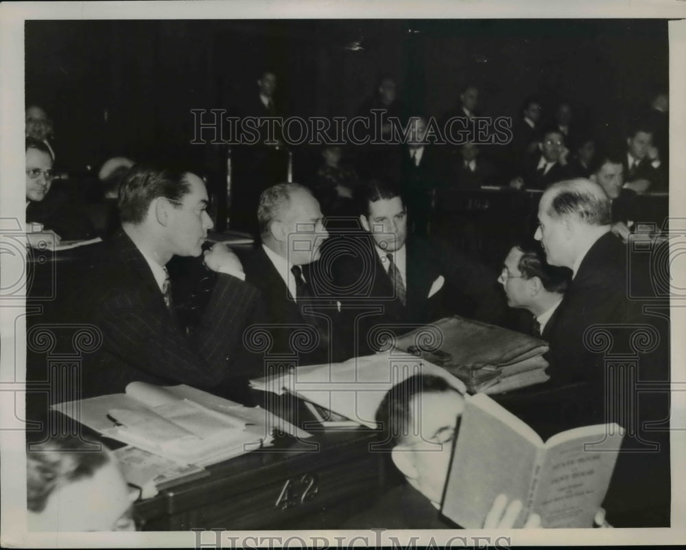 1940 Press Photo Proponents of Pari-Mutuel Bill at Albany Hearing in NY