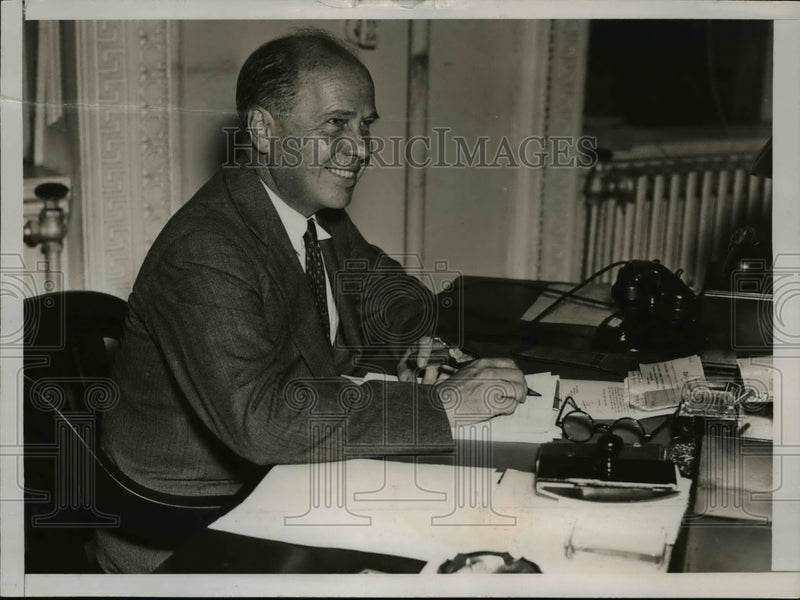 Load image into Gallery viewer, 1937 Press Photo Hugh Wilson Appointed Succeeds Sumner Welles as Asst. St. Sec.
