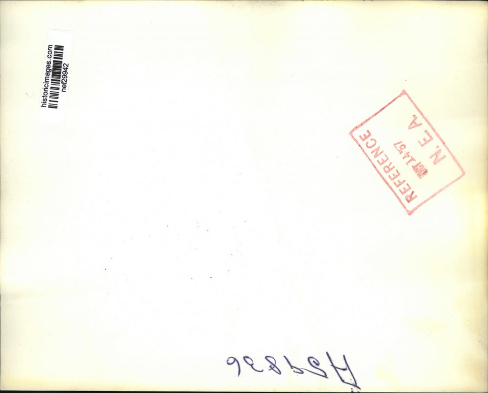 1957 Press Photo Mrs Charles E Wilson Shakes Hands With the Chief Executive