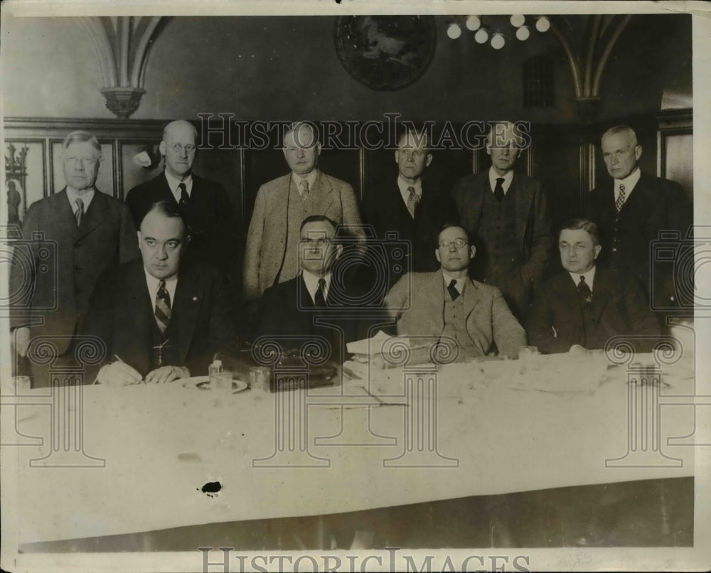 1930 Press Photo Professors Woodward, Algier, Williams, Gallen, Marshall,